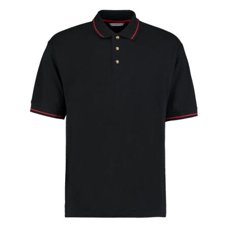 Kustom Kit KK606 Kustom Kit Classic Fit St.Mellion Polo Black/Bright Red