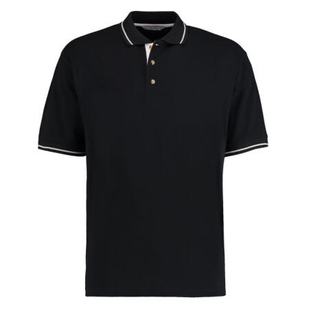 Kustom Kit KK606 Kustom Kit Classic Fit St.Mellion Polo Black/White