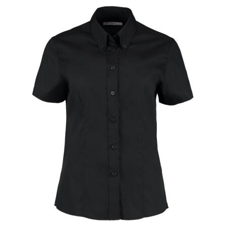 Kustom Kit KK701 Kustom Kit Tailored S/Sleeve Premium Oxford Shirt Black