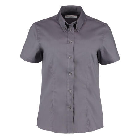Kustom Kit KK701 Kustom Kit Tailored S/Sleeve Premium Oxford Shirt Charcoal