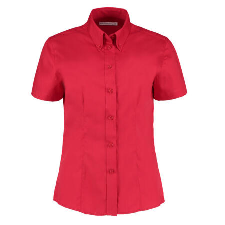 Kustom Kit KK701 Kustom Kit Tailored S/Sleeve Premium Oxford Shirt Red