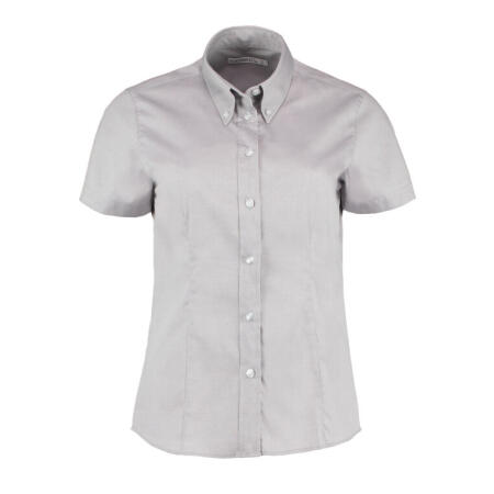 Kustom Kit KK701 Kustom Kit Tailored S/Sleeve Premium Oxford Shirt Silver Grey
