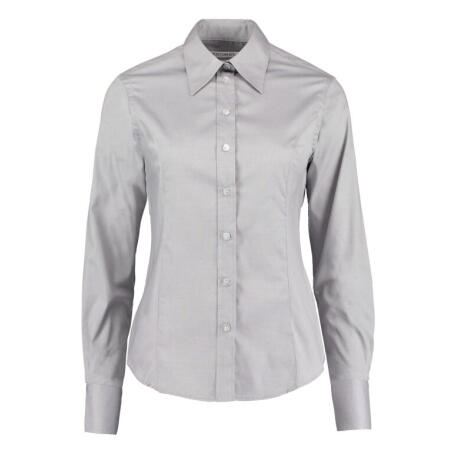 Kustom Kit KK702 Kustom Kit Tailored L/Sleeve Premium Oxford Shirt Silver Grey