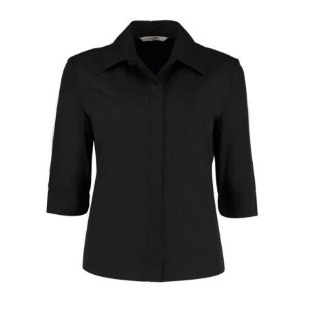Kustom Kit KK715 Kustom Kit Tailored Fit 3/4 Sleeve Blouse Black