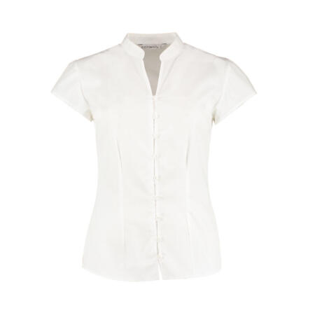 Kustom Kit KK727 Kustom Kit Tailored Fit Mandarin Collar Blouse  White