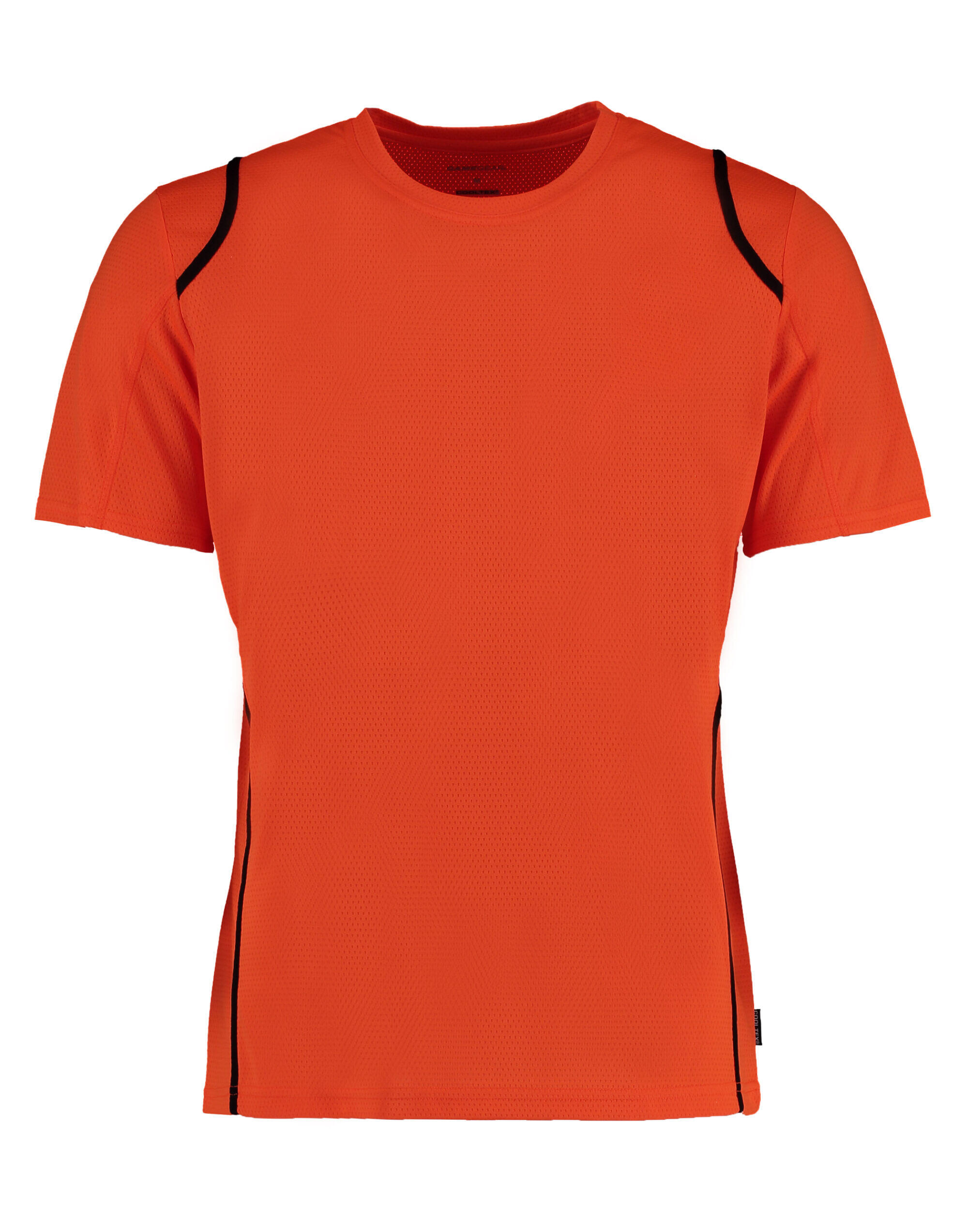 Kustom Kit Fluorescent Orange/Black Men's Regular Fit Cooltex® Contrast Tee