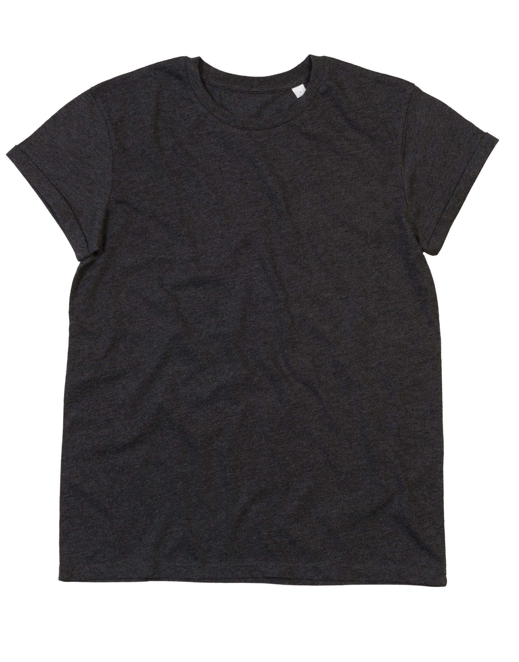 Mantis Charcoal Grey Melange Men's Organic Roll Sleeve T