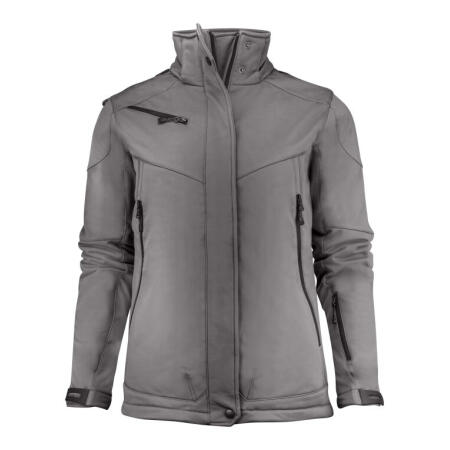Printer Essentials PE2261041 Printer Essentials Ladies Skeleton Softshell Jacket Steel Grey