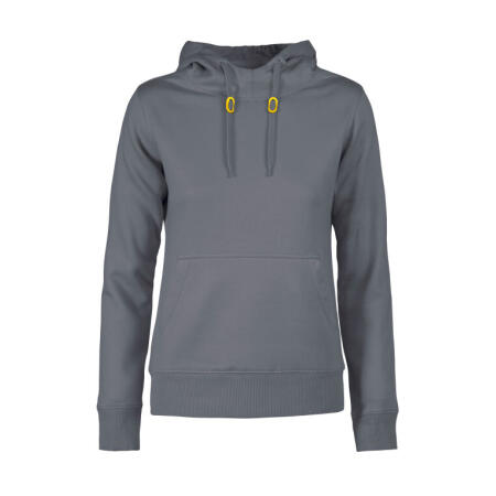 Printer Essentials PE2262050 Printer Essentials Ladies Fastpitch Hooded Sweatshirt Steel Grey