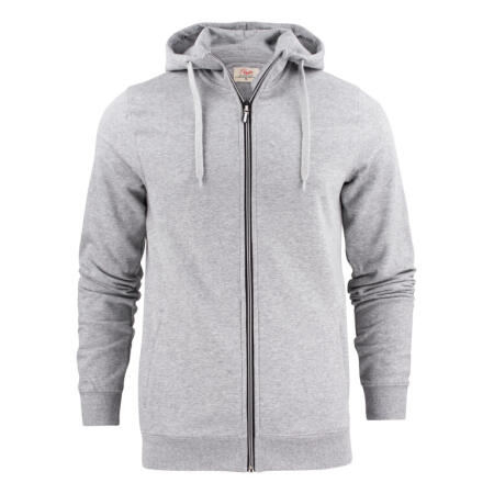 Printer Essentials PE2262051 Printer Essentials Mens Full Zip Hoodie Grey Melange