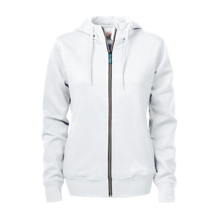Printer Essentials PE2262052 Printer Essentials Ladies Overhead Full Zip Hoody White