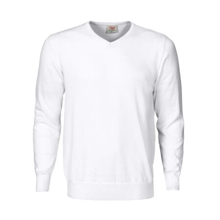 Printer Essentials PE2262501 Printer Essentials Forehand Knitted V Neck Sweater White