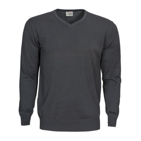 Printer Essentials PE2262501 Printer Essentials Forehand Knitted V Neck Sweater Steel Grey