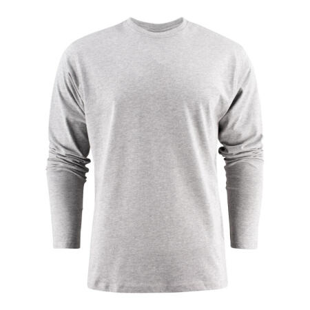 Printer Essentials PE2264016 Printer Essentials Heavy Long Sleeve T-Shirt Grey Melange