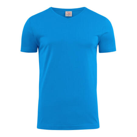Printer Essentials PE2264024 Printer Essentials Heavy V-Neck T-Shirt Ocean Blue