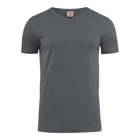 Printer Essentials PE2264024 Printer Essentials Heavy V-Neck T-Shirt Steel Grey