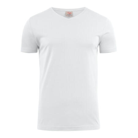 Printer Essentials PE2264024 Printer Essentials Heavy V-Neck T-Shirt White