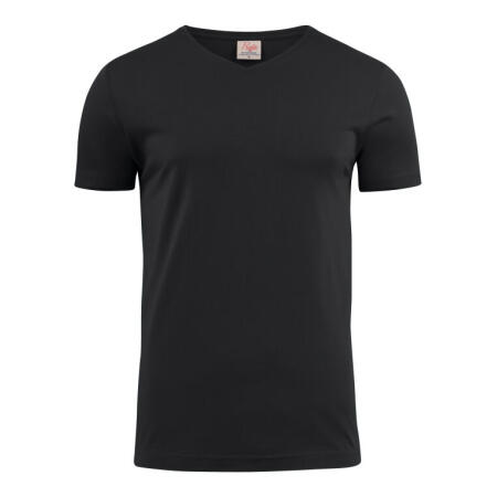 Printer Essentials PE2264024 Printer Essentials Heavy V-Neck T-Shirt Black