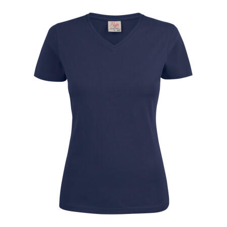 Printer Essentials PE2264025 Printer Essentials Ladies Heavy V-Neck T-Shirt Navy