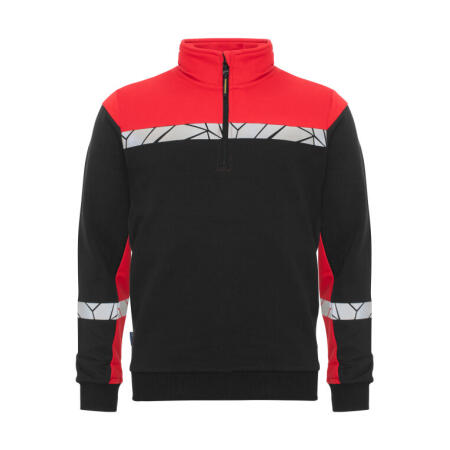 Pro-Job PJ647102 Pro-Job Progression 7102 1/2 Zip Sweatshirt Black/Red
