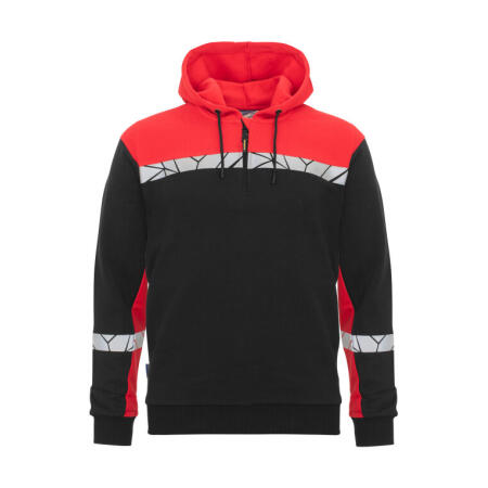 Pro-Job PJ647104 Pro-Job Progression 7104 1/2 Zip Hoodie Black/Red