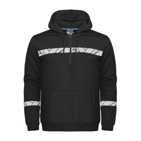 Pro-Job PJ647104 Pro-Job Progression 7104 1/2 Zip Hoodie Black/Black