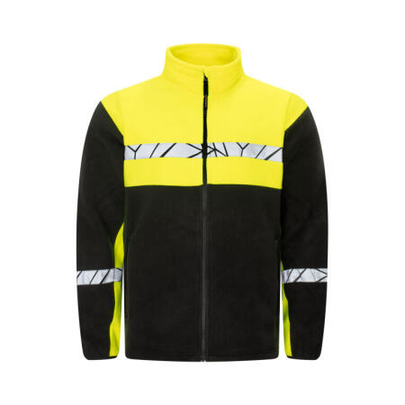 Pro-Job PJ647300 Pro-Job Progression 7300 Full Zip Fleece Black/Yellow