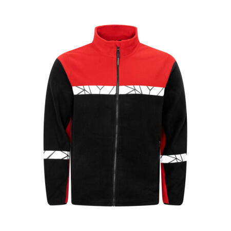 Pro-Job PJ647300 Pro-Job Progression 7300 Full Zip Fleece Black/Red