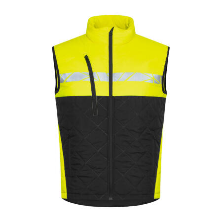 Pro-Job PJ647700 Pro-Job Progression 7700 Quilted Vest Black/Yellow
