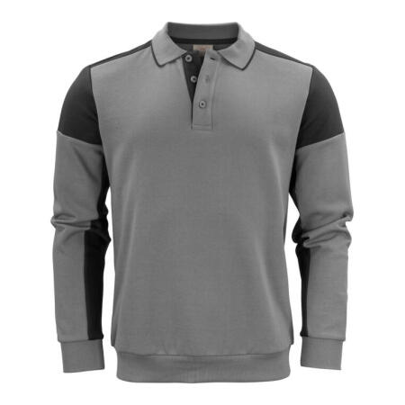 Printer Prime PP2262060 Printer Prime Long Sleeve Polo Sweatshirt Anthracite/Black