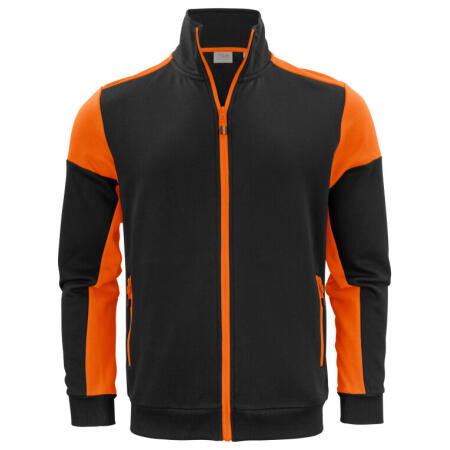 Printer Prime PP2262061 Printer Prime Full Zip Sweatshirt Black/Orange