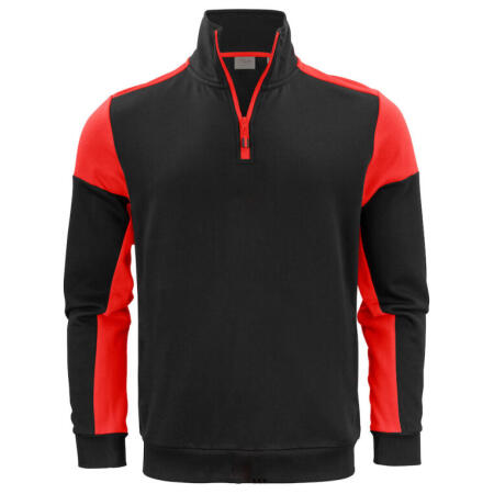 Printer Prime PP2262069 Printer Prime Half Zip Sweatshirt Black/Red