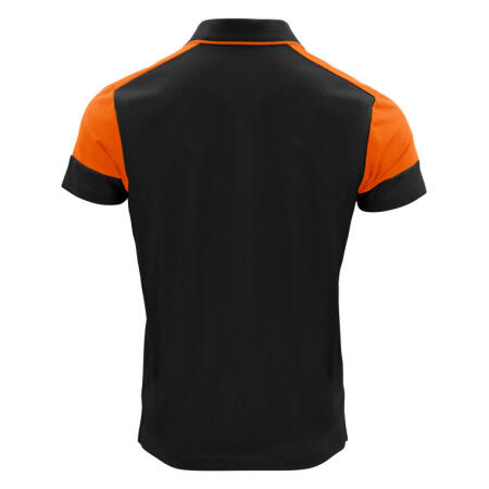 Printer Prime PP2265024 Printer Prime Polo Shirt Black/Orange