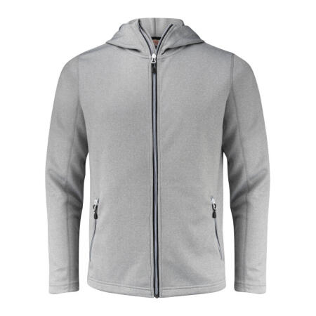 Printer Red PR2262056 Printer Red Layback Full Zip Hoodie Grey Melange