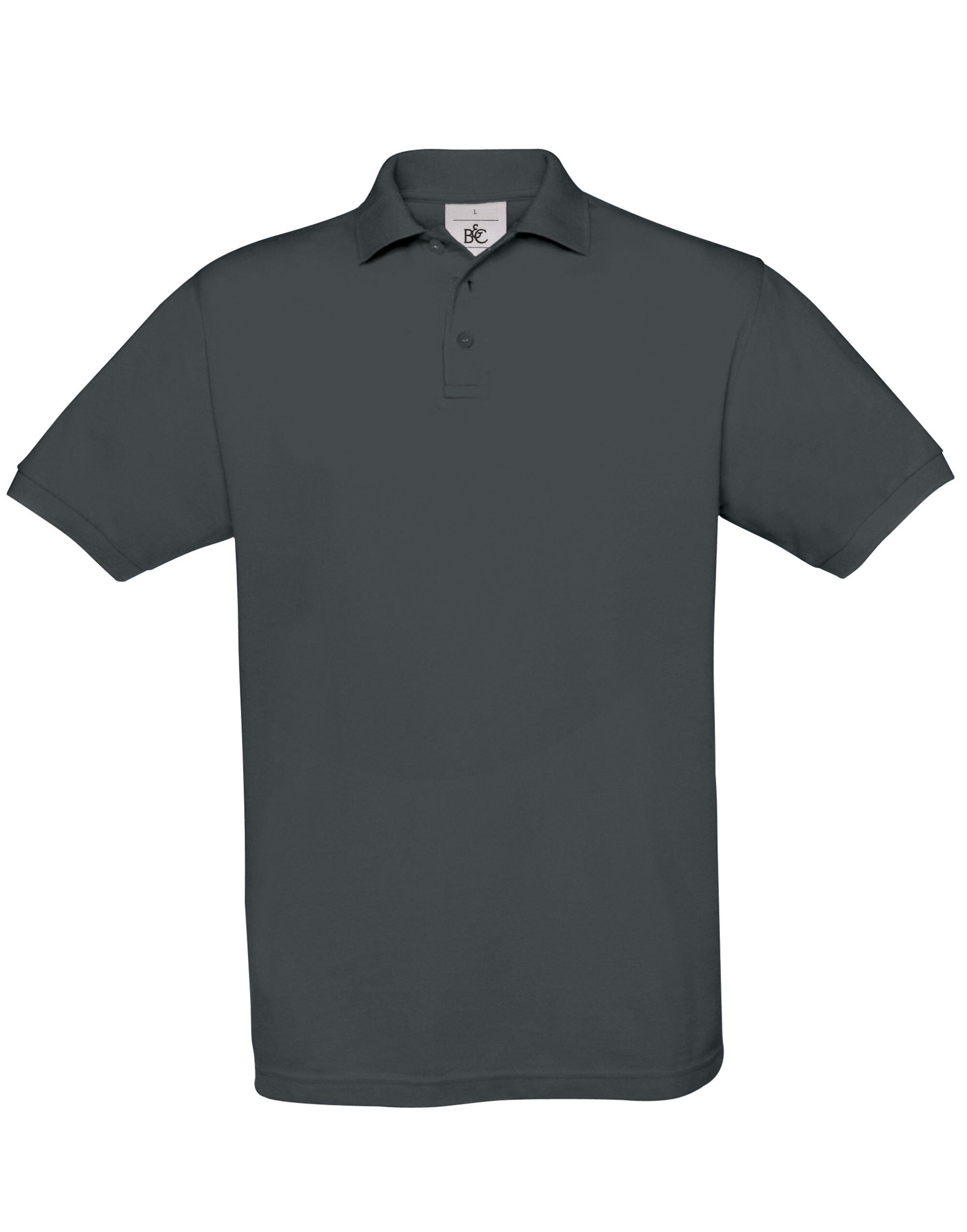 B&C Dark Grey Men's Safran Piqué Polo