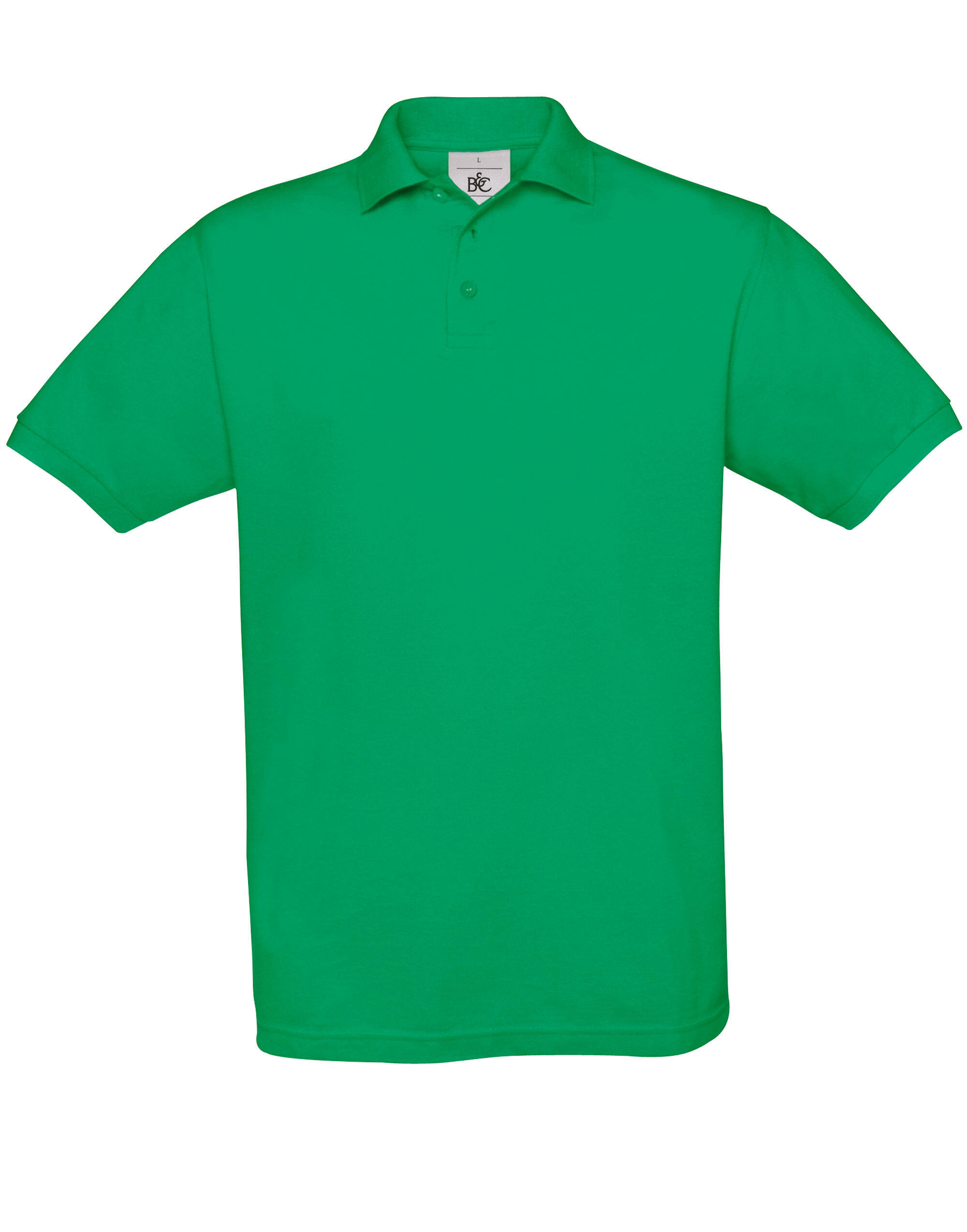 B&C Kelly Green Men's Safran Piqué Polo