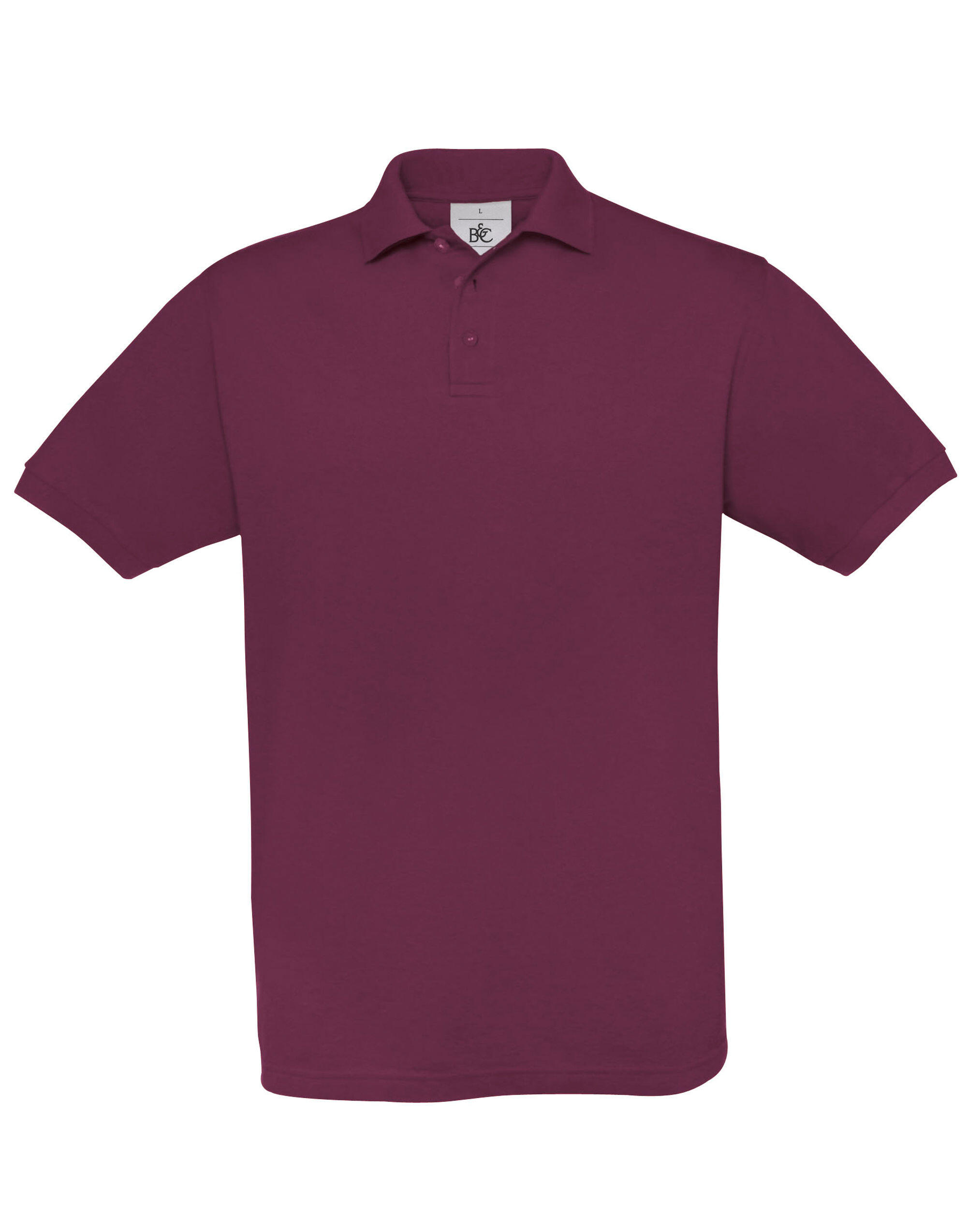 B&C Burgundy Men's Safran Piqué Polo