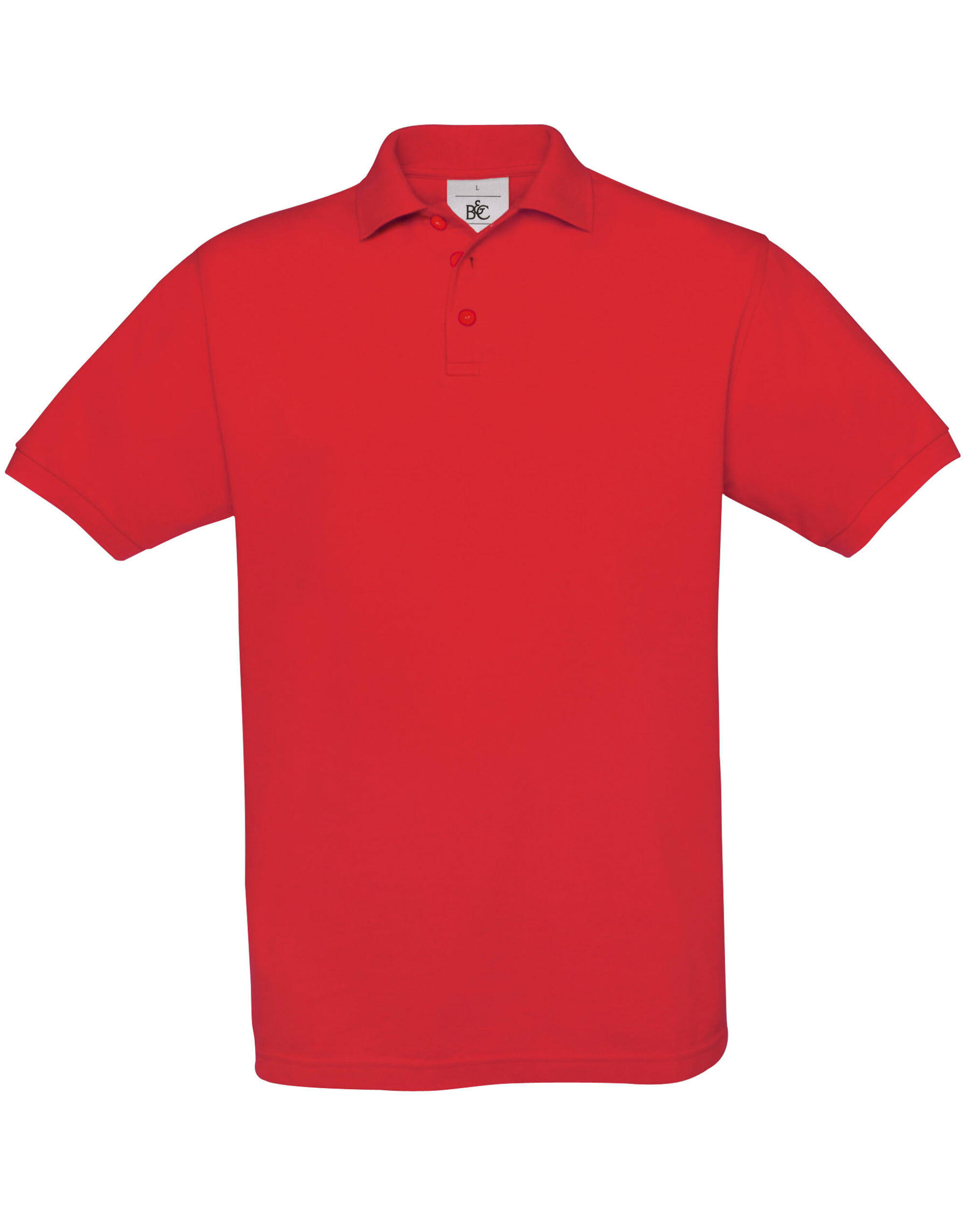 B&C Red Men's Safran Piqué Polo