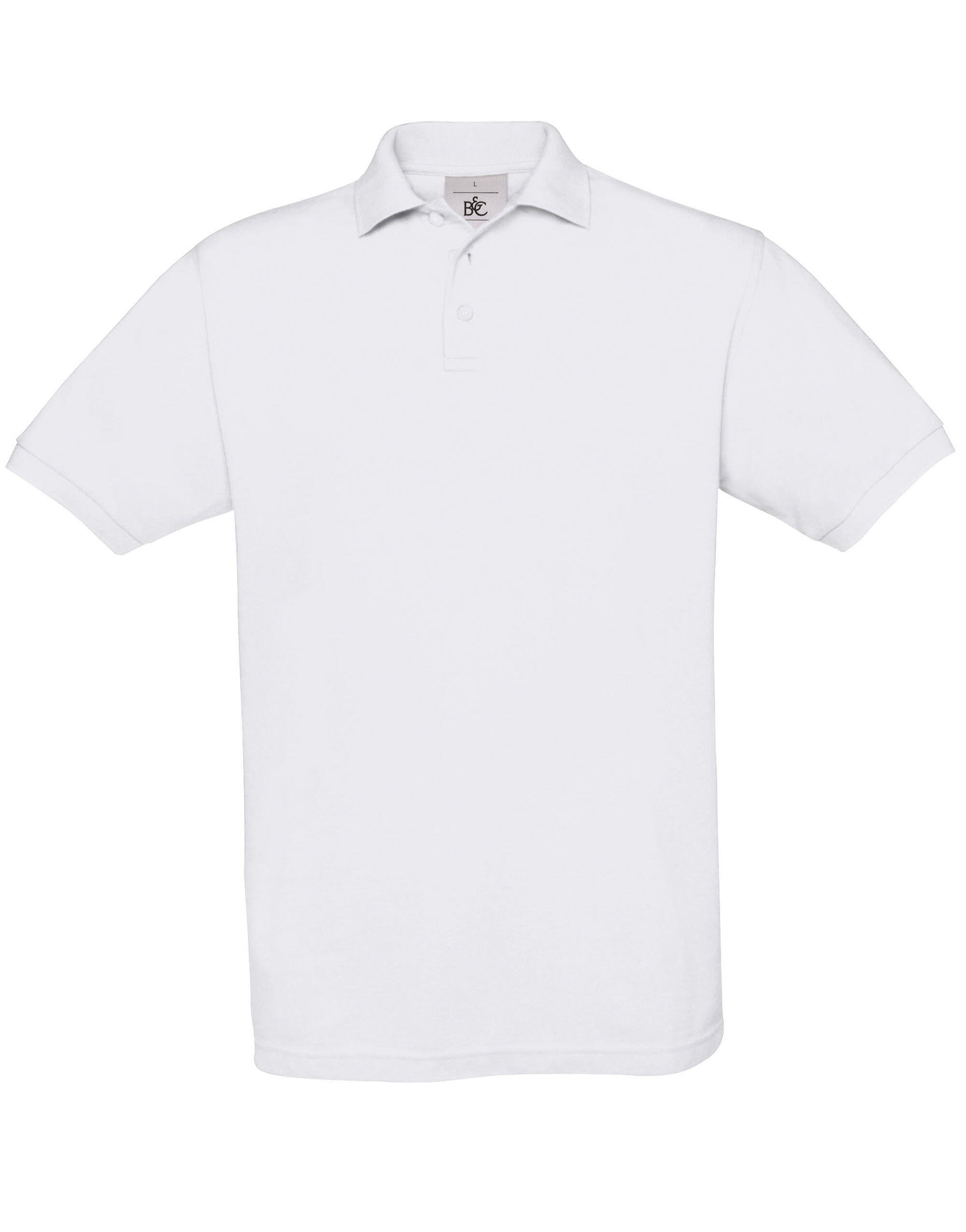B&C White Men's Safran Piqué Polo