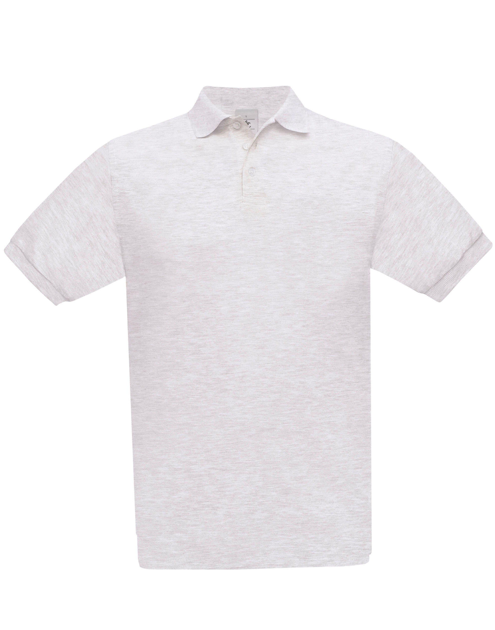 B&C Ash Grey Men's Safran Piqué Polo