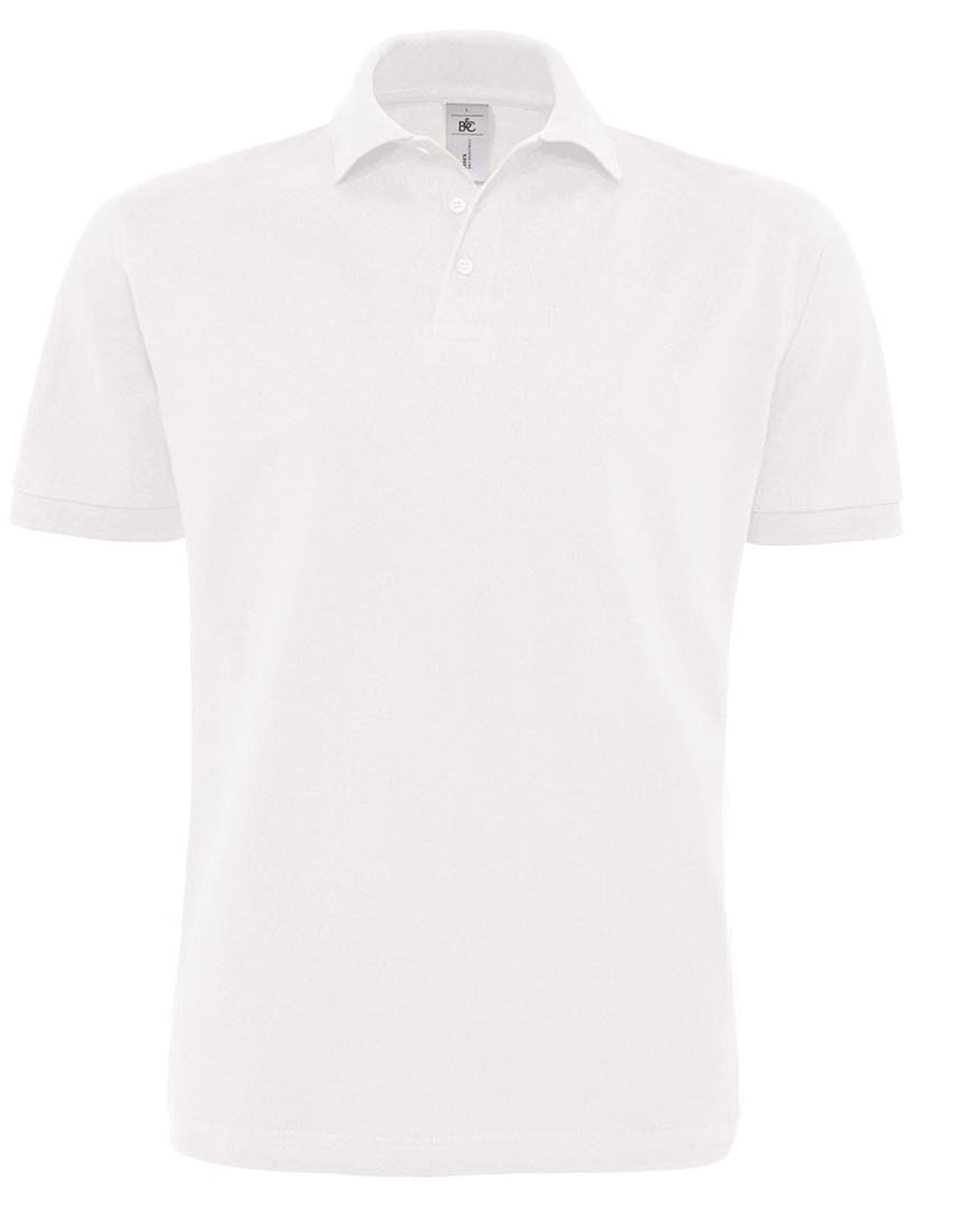 B&C PU422 Men's Heavymill Piqué Polo White
