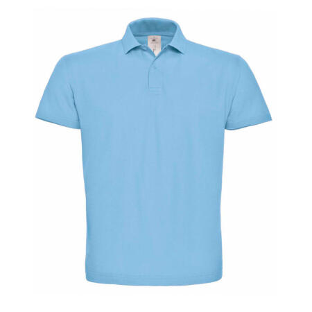 B&C PUI10 B&C ID.001 Short Sleeve Pique Polo Light Blue