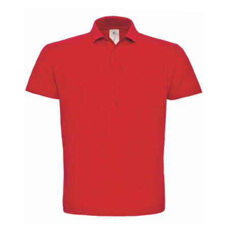 B&C PUI10 B&C ID.001 Short Sleeve Pique Polo Red