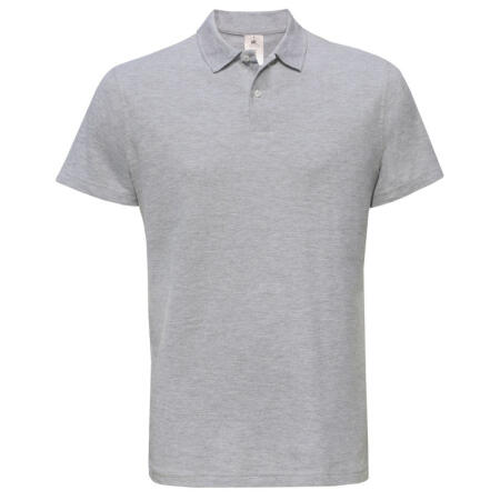 B&C PUI10 B&C ID.001 Short Sleeve Pique Polo Heather Grey
