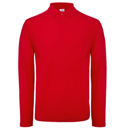 B&C PUI12 B&C ID.001 Men's Long Sleeve Polo Red
