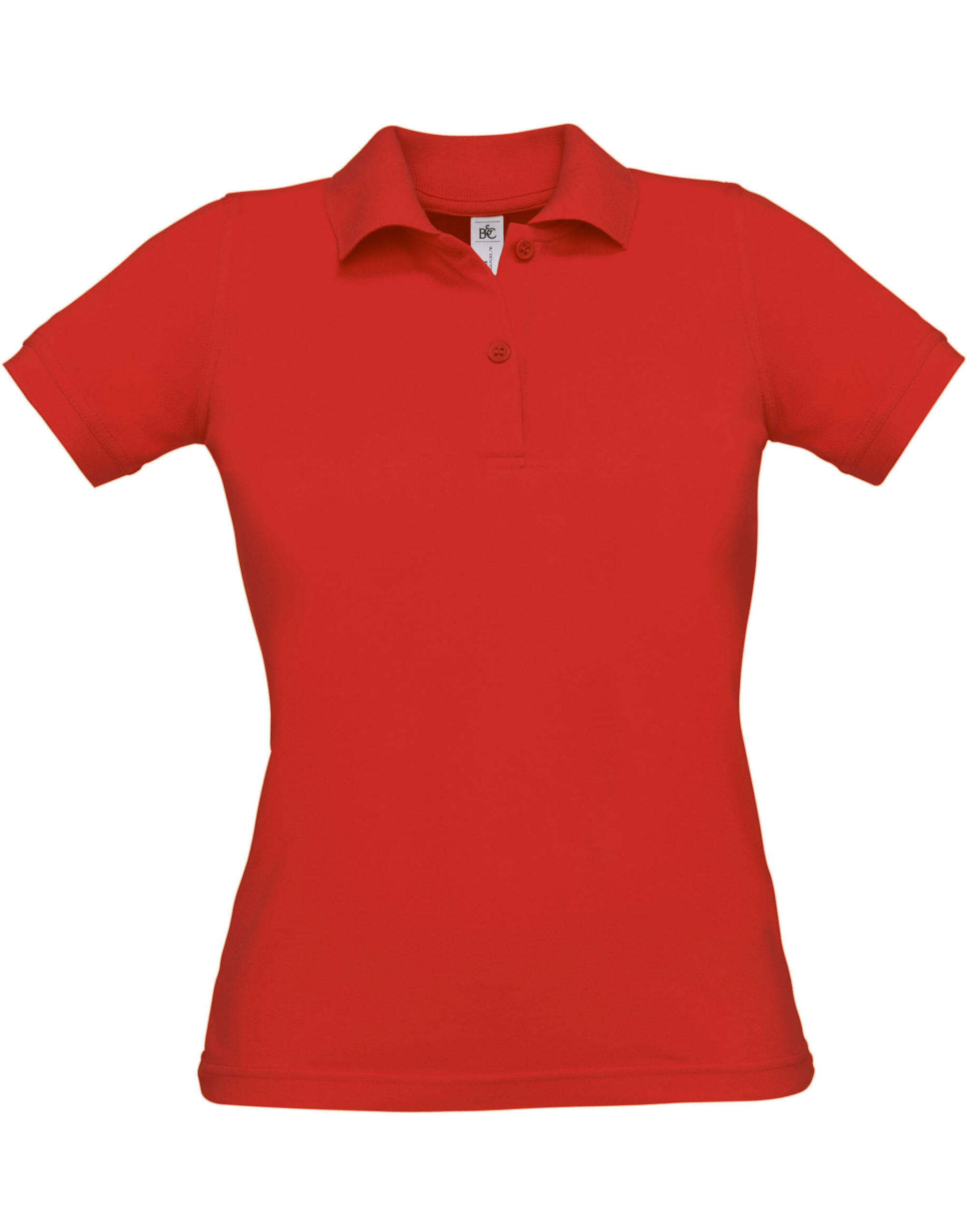 B&C Red Women's Safran Pure Polo Shirt