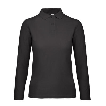 B&C PWI13 B&C ID.001 Women's Long Sleeve Polo Black