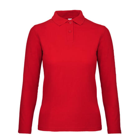 B&C PWI13 B&C ID.001 Women's Long Sleeve Polo Red