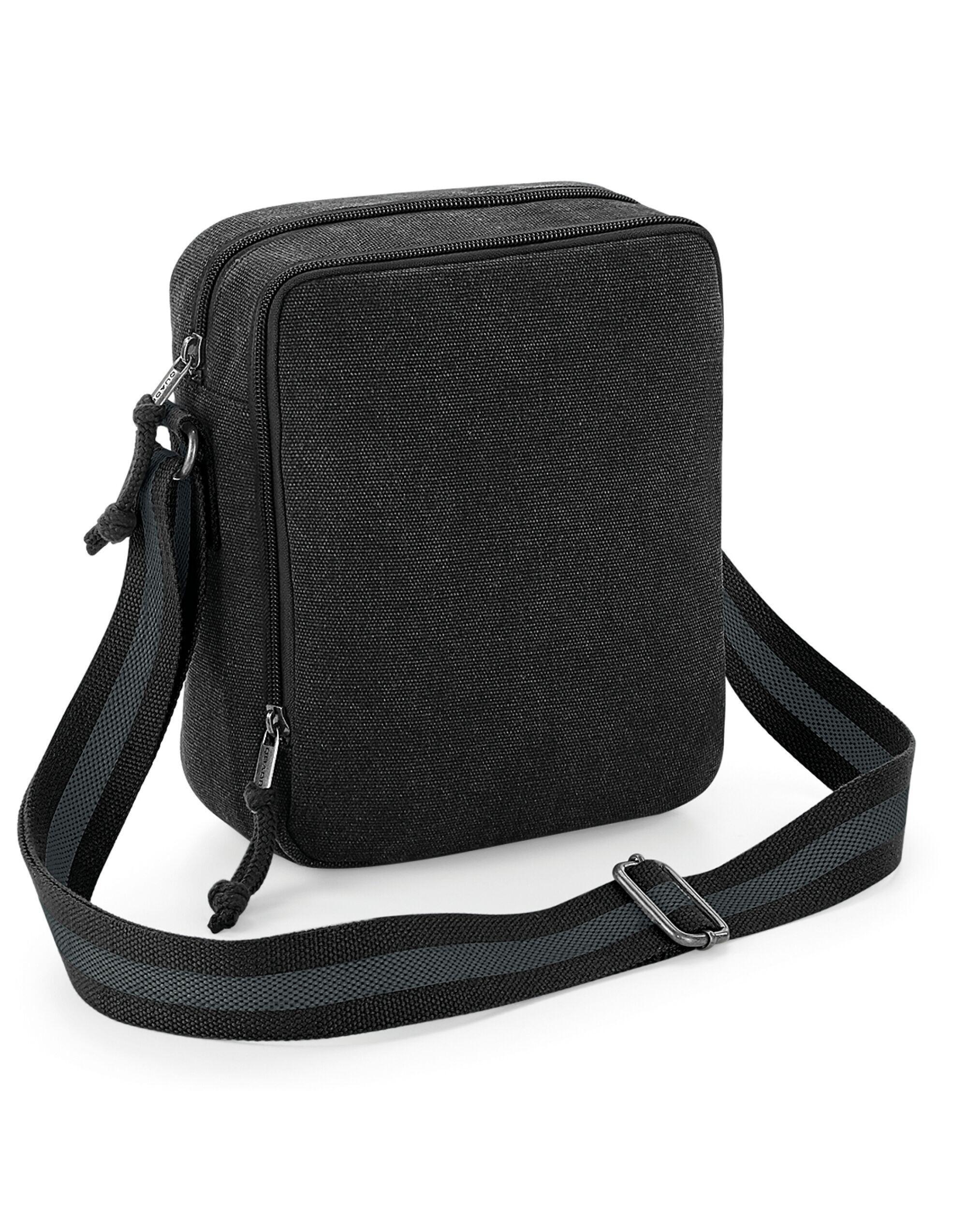 Quadra QD614 Vintage Canvas Mini Reporter Vintage Black