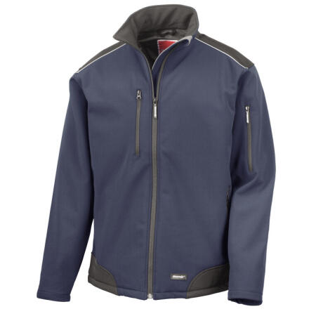 Result R124X Result Ripstop Softshell Workwear Jacket Navy/Black